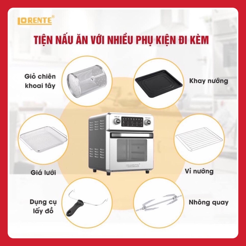 Nồi chiên không dầu 16L Lorente LT-1600