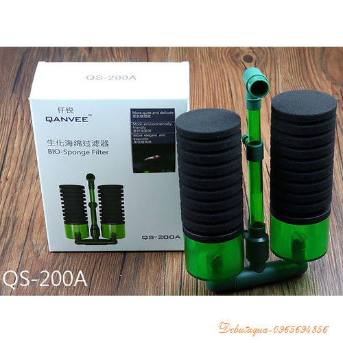 Lọc vi sinh Qanvee QS100A, QS200A [Lọc vi sinh hồ tép cảnh, hồ cá cảnh]