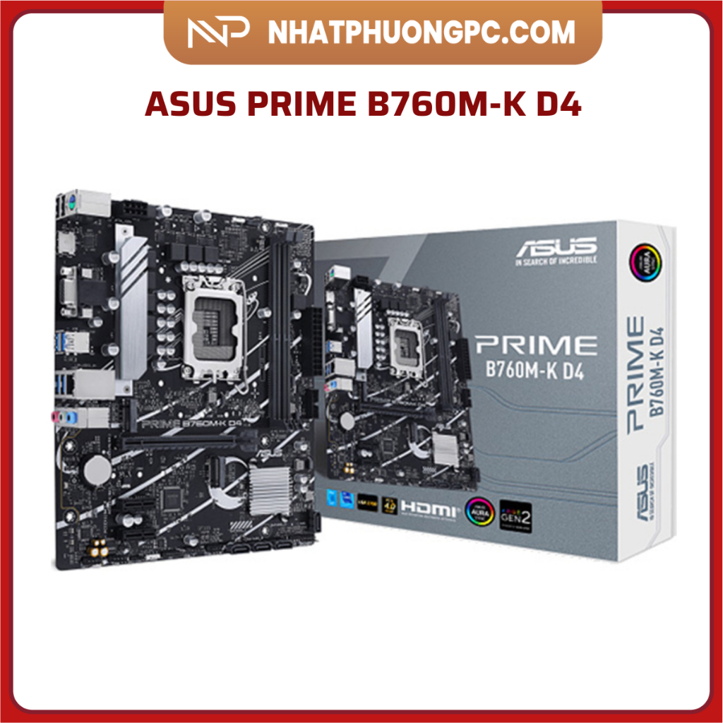 Mainboard Asus PRIME B760M-K D4 (Intel) - MixASale