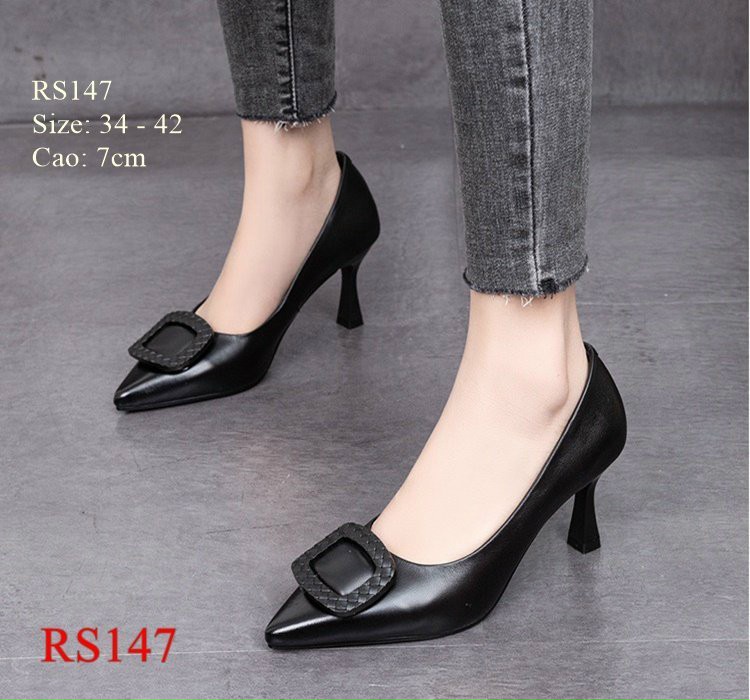 Giày cao gót 7cm mã RS147 màu đen