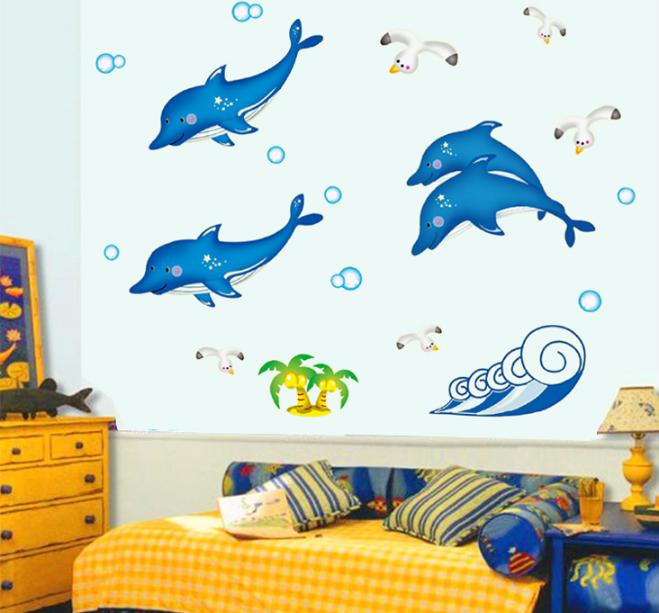 HCM Decal trang trí Cá Heo dạ quang