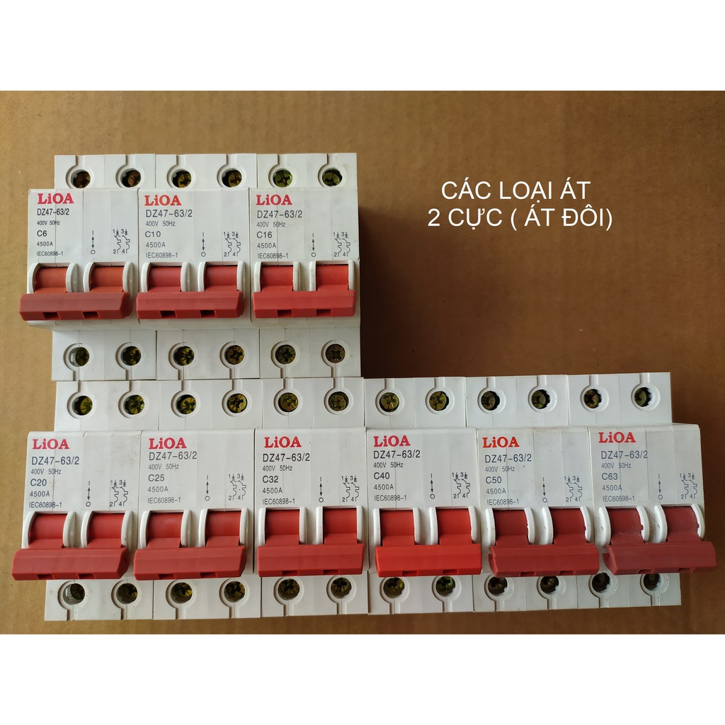 ATTOMAT LiOA 2 CỰC - ÁT CÀI TỪ 6A - 63A