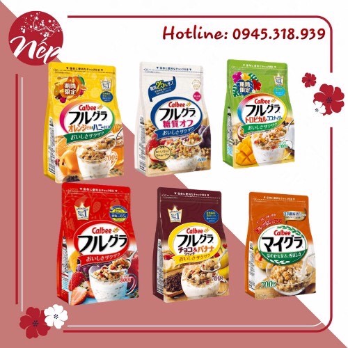NGŨ CỐC CALBEE ĐỦ VỊ DATE T2.2021