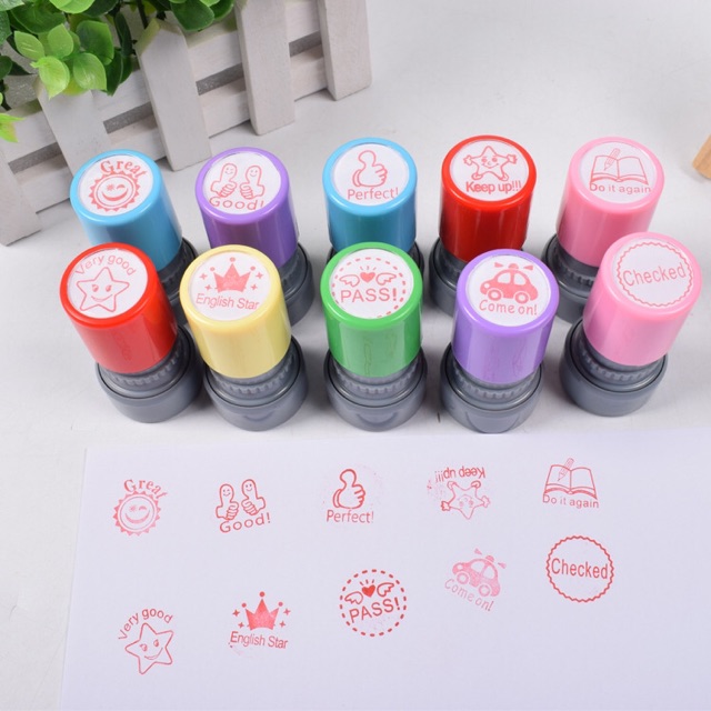 Con Dấu Lời Khen Tiếng Anh ( Dấu Thỏi Son )