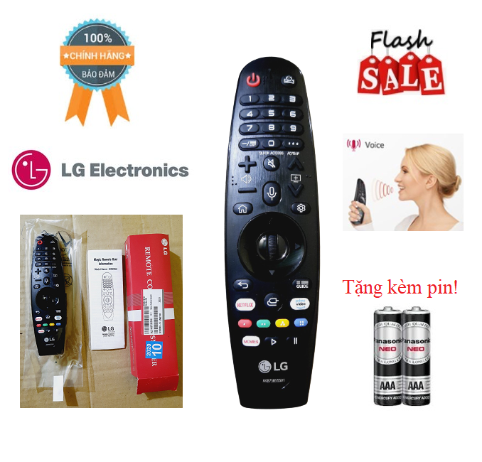 Điều khiển tivi LG giọng nói 2020 MR20GA dùng cho tất cả các dòng tivi LG 2017,2018,2019- Hàng mới chính hãng Fullbox LG