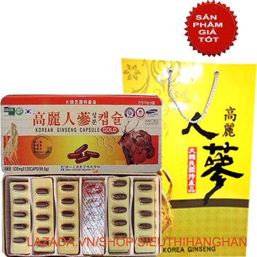 Viên đạm sâm nhung linh chi Hàn Quốc loại xịn tổng hợp chất lượng hiệu quả  120 viên