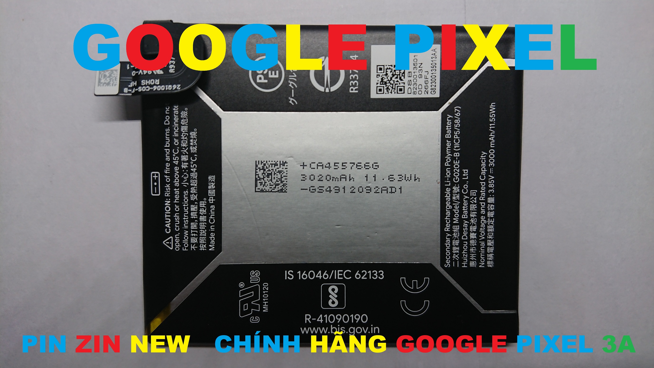 PIN ZIN NEW CHÍNH HÃNG GOOGLE PIXEL 3A