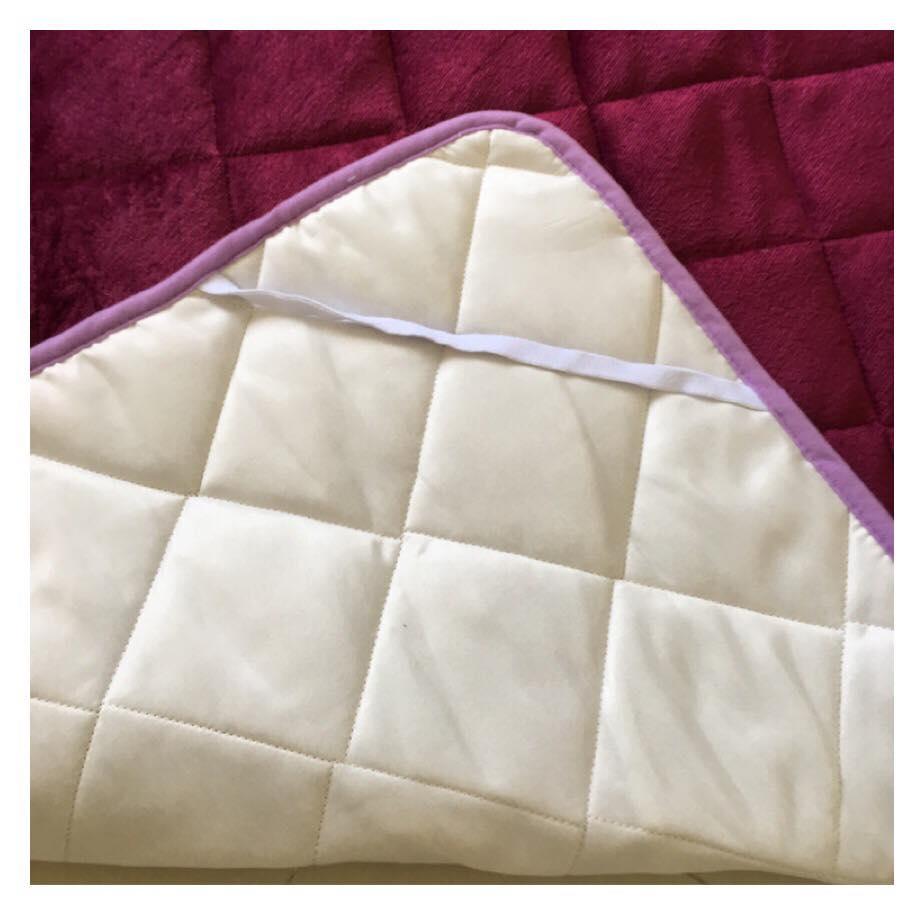 Thảm lông đa năng  trải sàn, trải giường cao cấp 1.6*2 m màu tím(thảm chần )