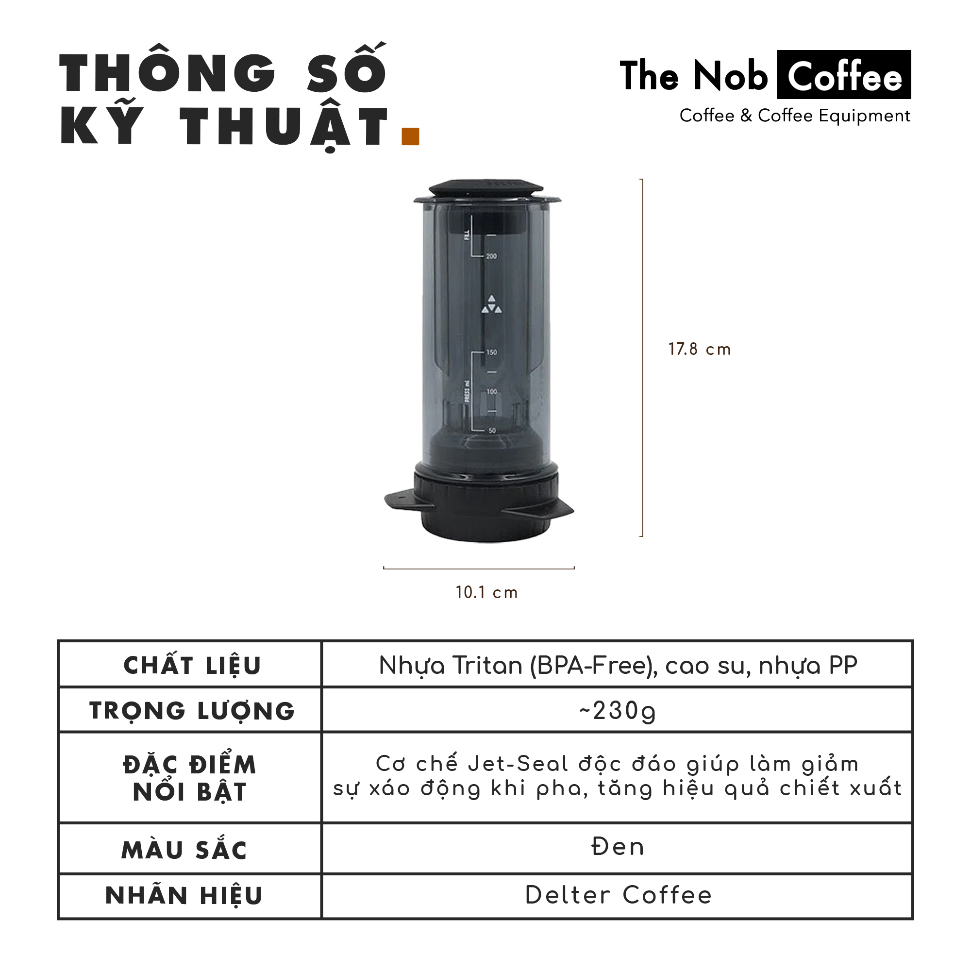 Delter Press chính hãng | Dụng cụ pha cà phê