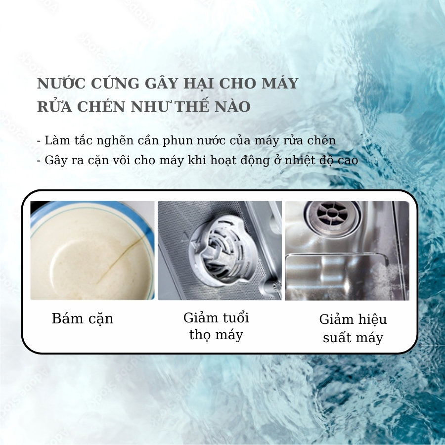 Combo 2 túi muối rửa chén bát Seaways (500gr x 2) - Dành cho mọi máy rửa chén bát