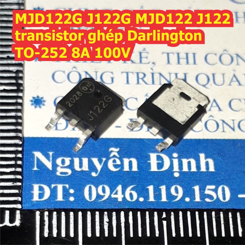 10 con mjd122g j122g mjd122 j122 transistor ghép darlington to-252 8a 100v kde7863