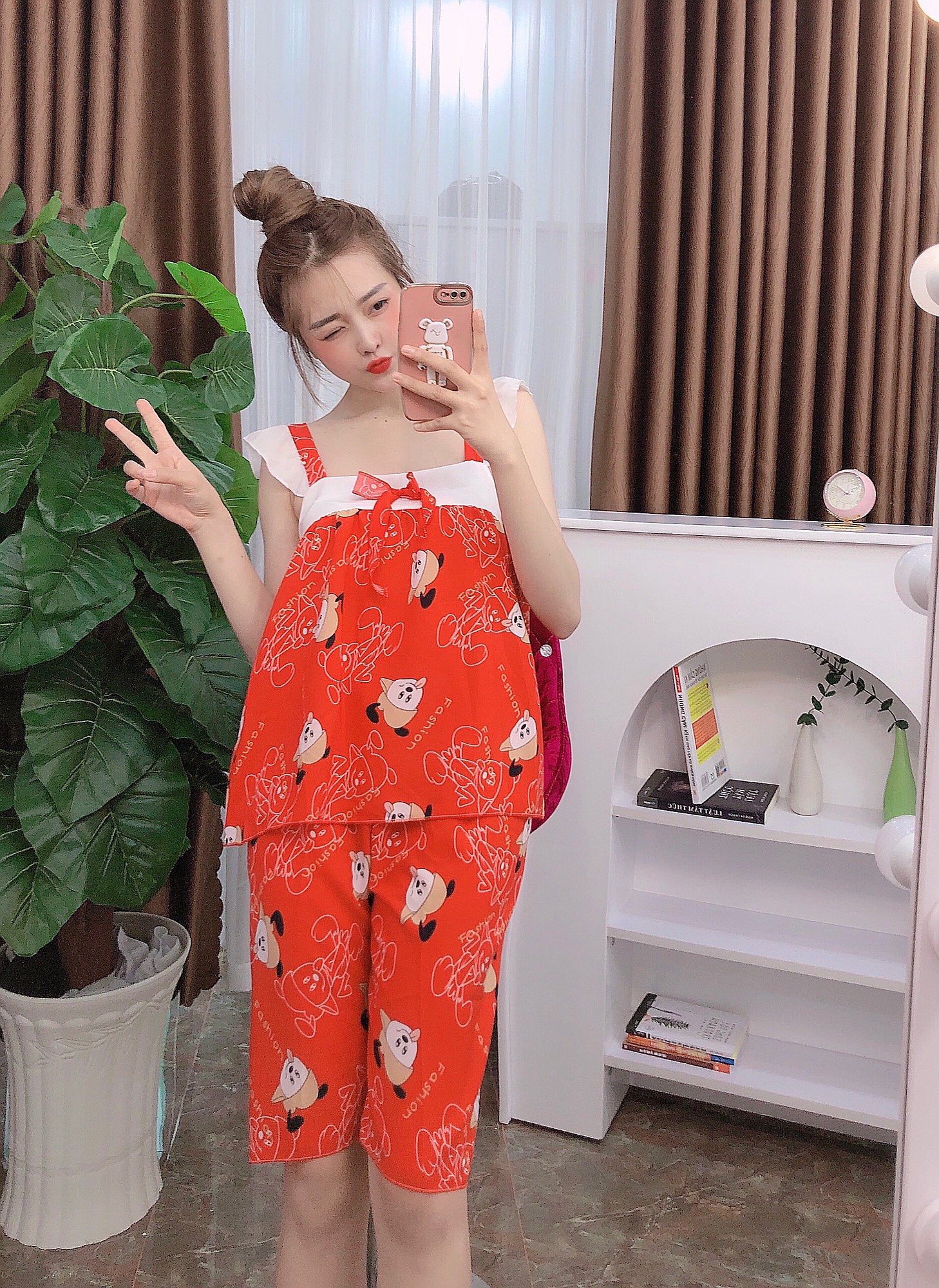 [ ẢNH THẬT] Set bộ lụa mặc nhà tay cánh tiên freesize dưới 58kg