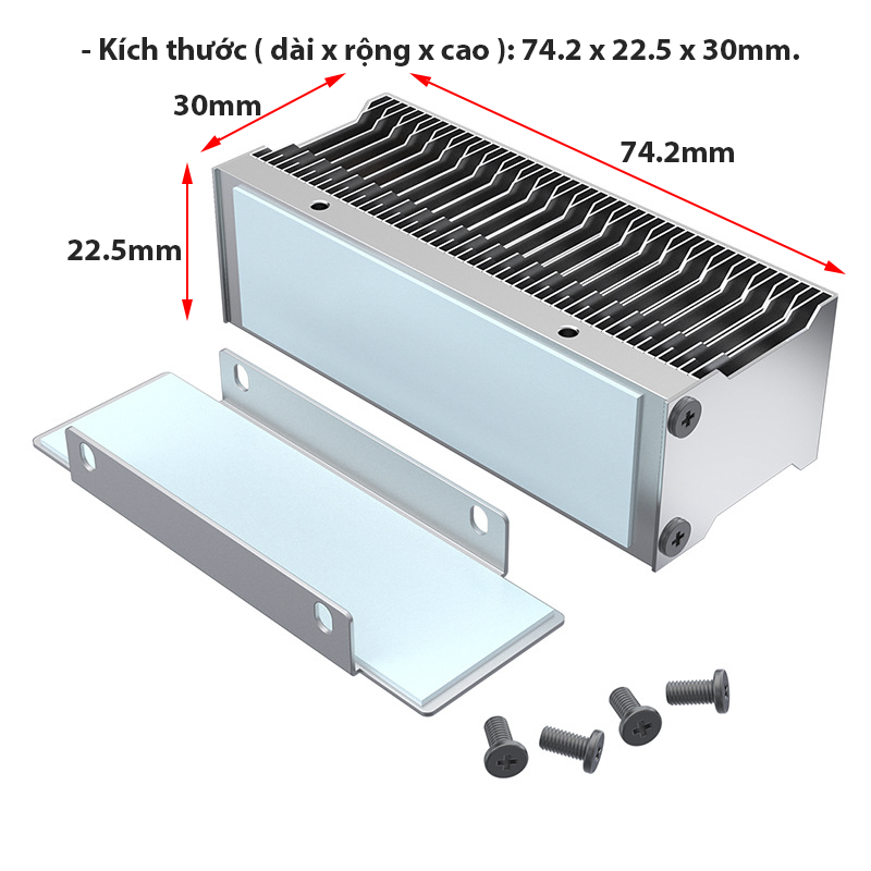 Tản nhiệt SSD M2 2280 ID-Cooling Zero M15, ống đồng 6mm.