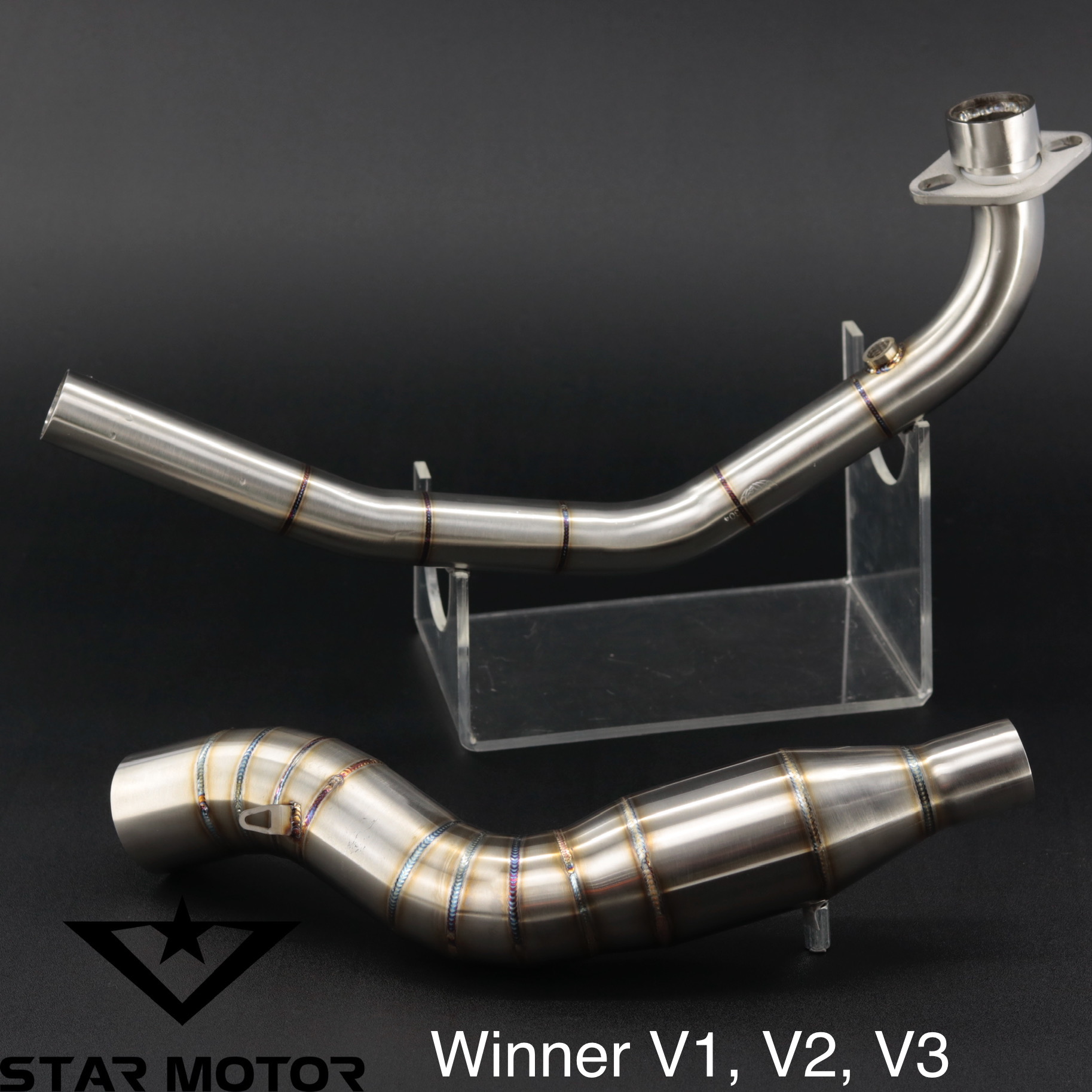 Combo cổ pô winner v1,v2,v3 kèm cổ bầu hơi inox 304