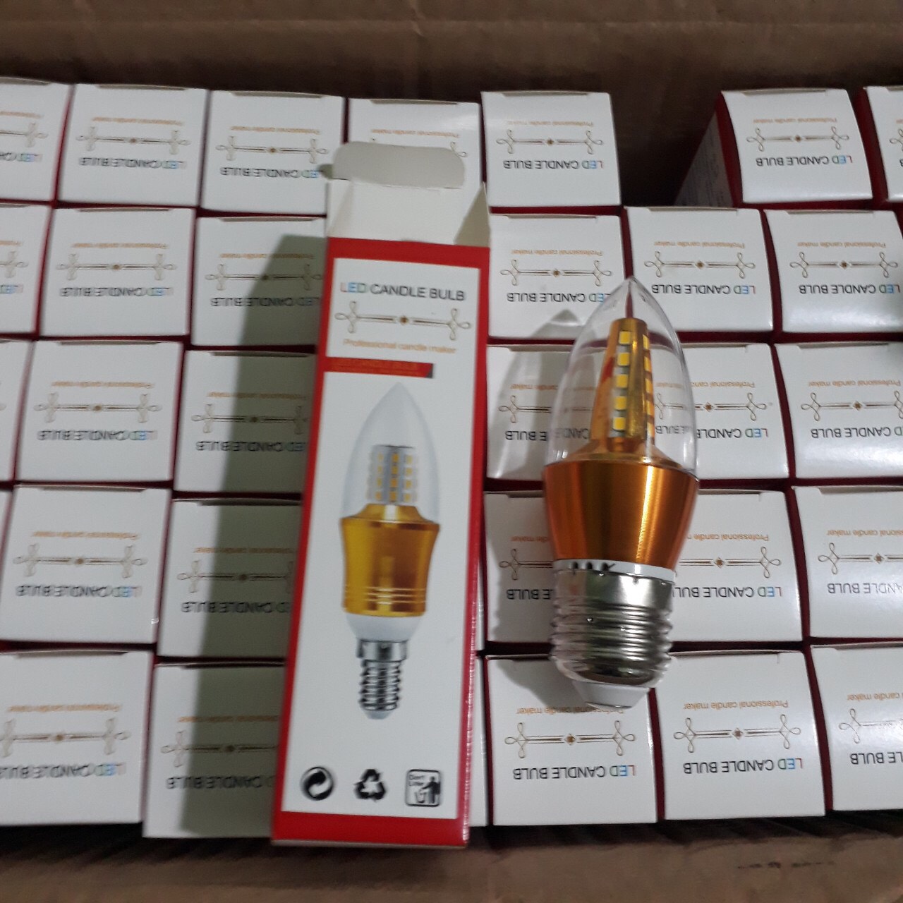 Bóng Đèn Led 5w Ánh Sáng Vàng _ Bóng Nến Đuôi e27