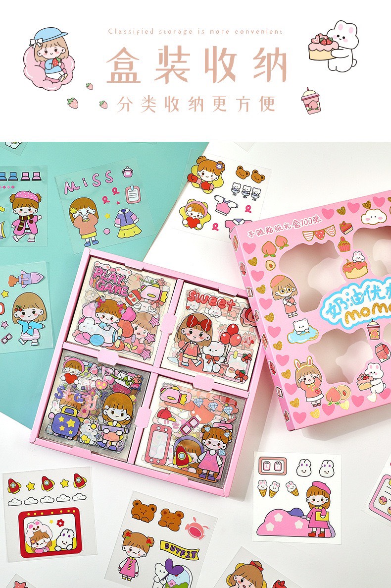 Sticker dán nhãn dùng để trang trí, làm sổ, bình nước