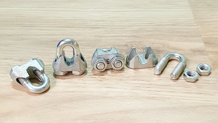 Bộ 4 Ốc Chữ U Siết Cáp Cỡ 4mm-5mm