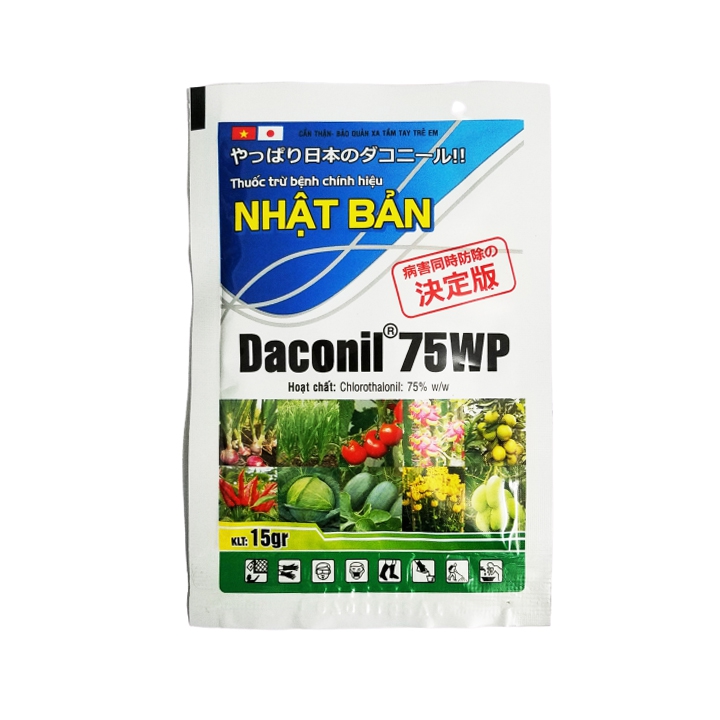 Thuốc trừ bệnh thán thư, phấn trăng, sương mai Daconil 15g