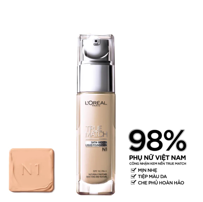 Kem Nền L'Oreal Paris Makeup Mịn Da True Match Liquid Foundation 30ml