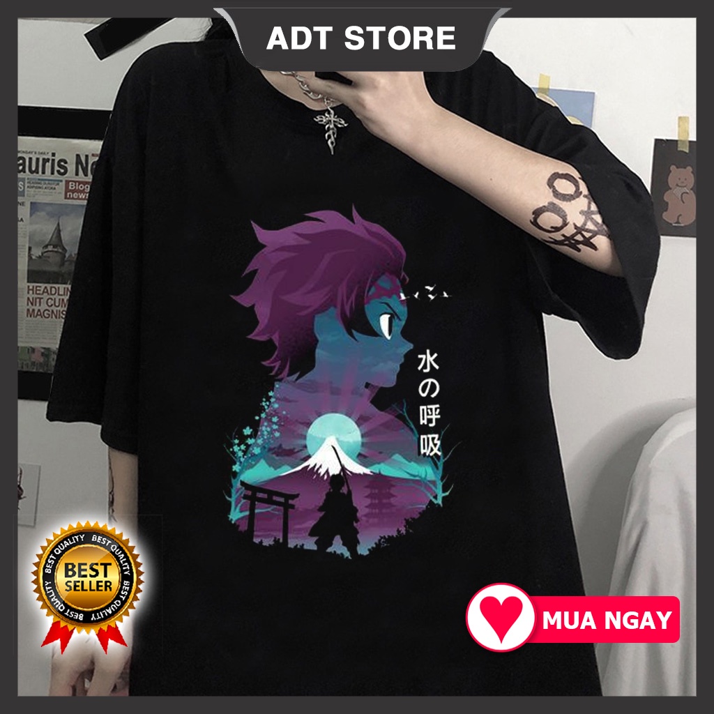 Áo thun Kimetsu no yaiba kamado tanjiro zenitsu inosuke anime Demon Slayer thun cotton 4 mẫu HOT giá rẻ