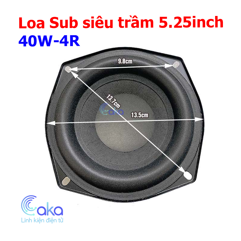Loa sub siêu trầm 40W 4R 5.25inch chất lượng cao