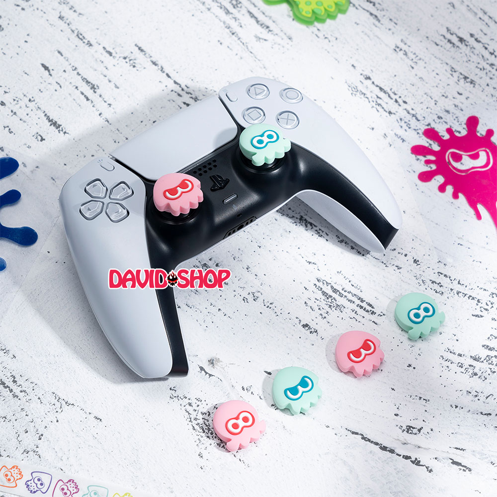 [Moncon] Núm bọc analog Splatoon 3 cao cấp cho tay cầm DualSense (PS5), DualShock 4 (PS4), Pro Controller, Xbox...
