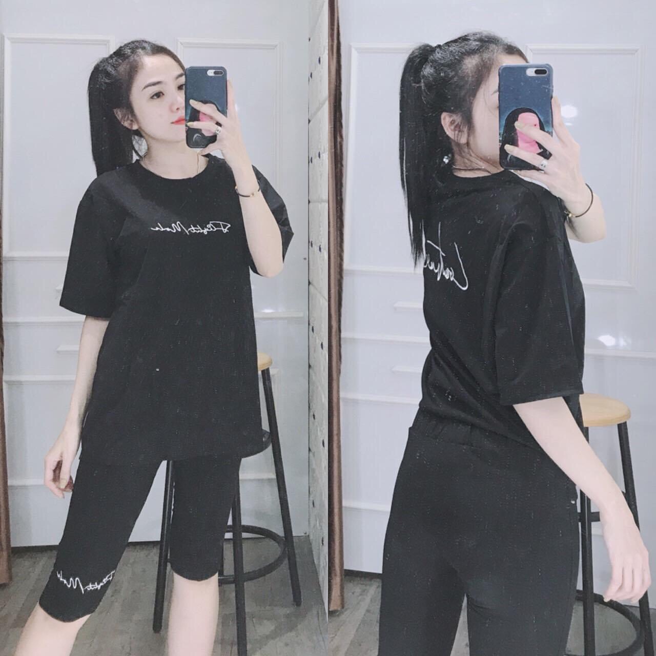 set bộ đồ lửng mặc nhà cực xinh cho chị em