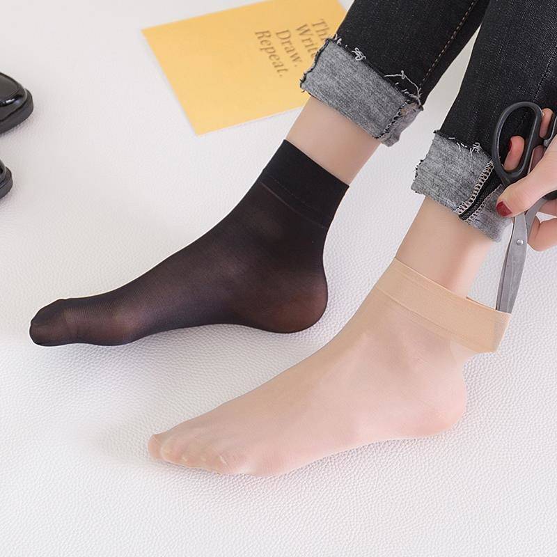 Bộ 10 đôi tất da mỏng siêu dai, tất giấy bó mỏng dai