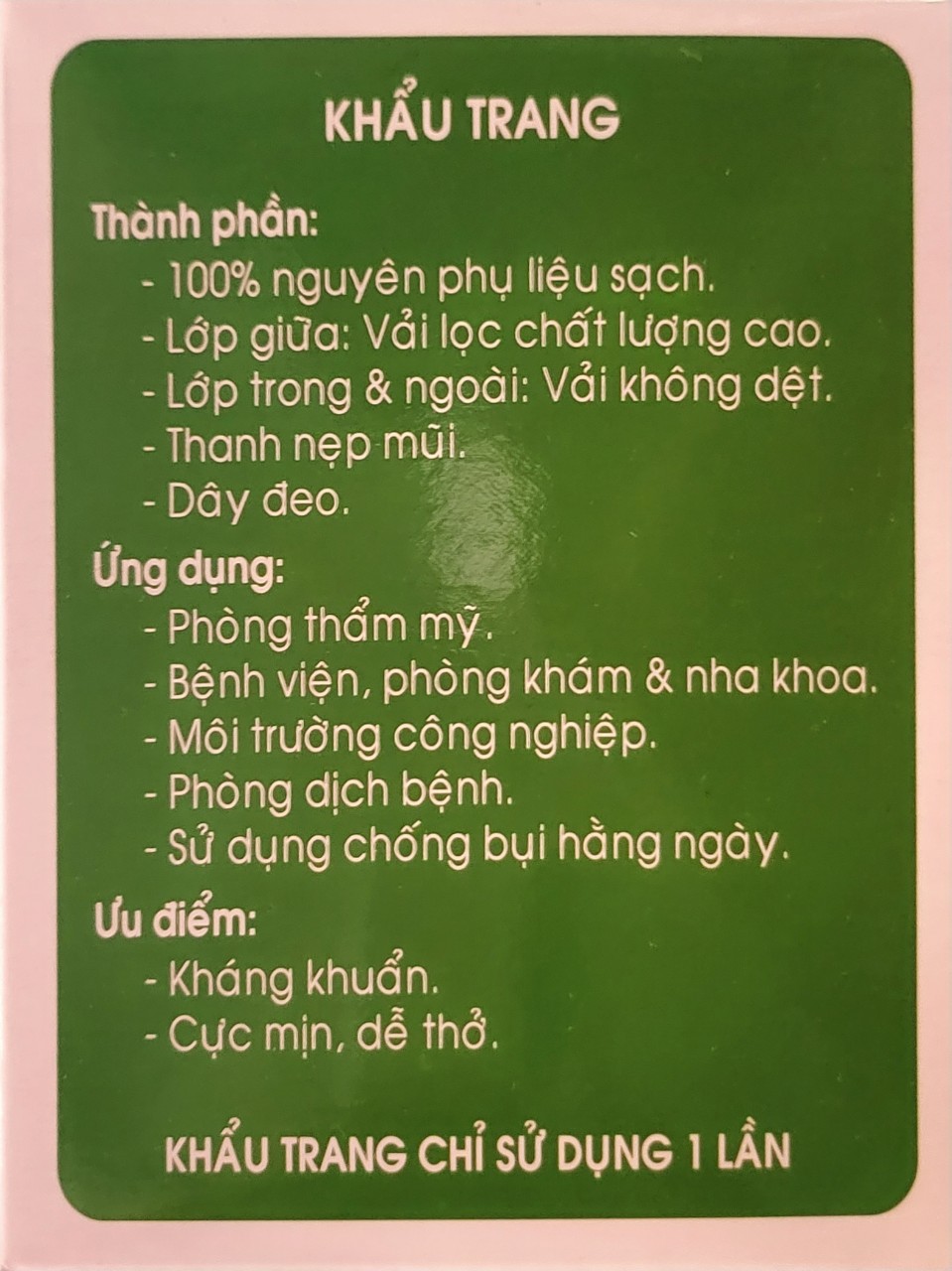 Khẩu trang 4 lớp cao cấp EURO ( Hộp 50 cái)