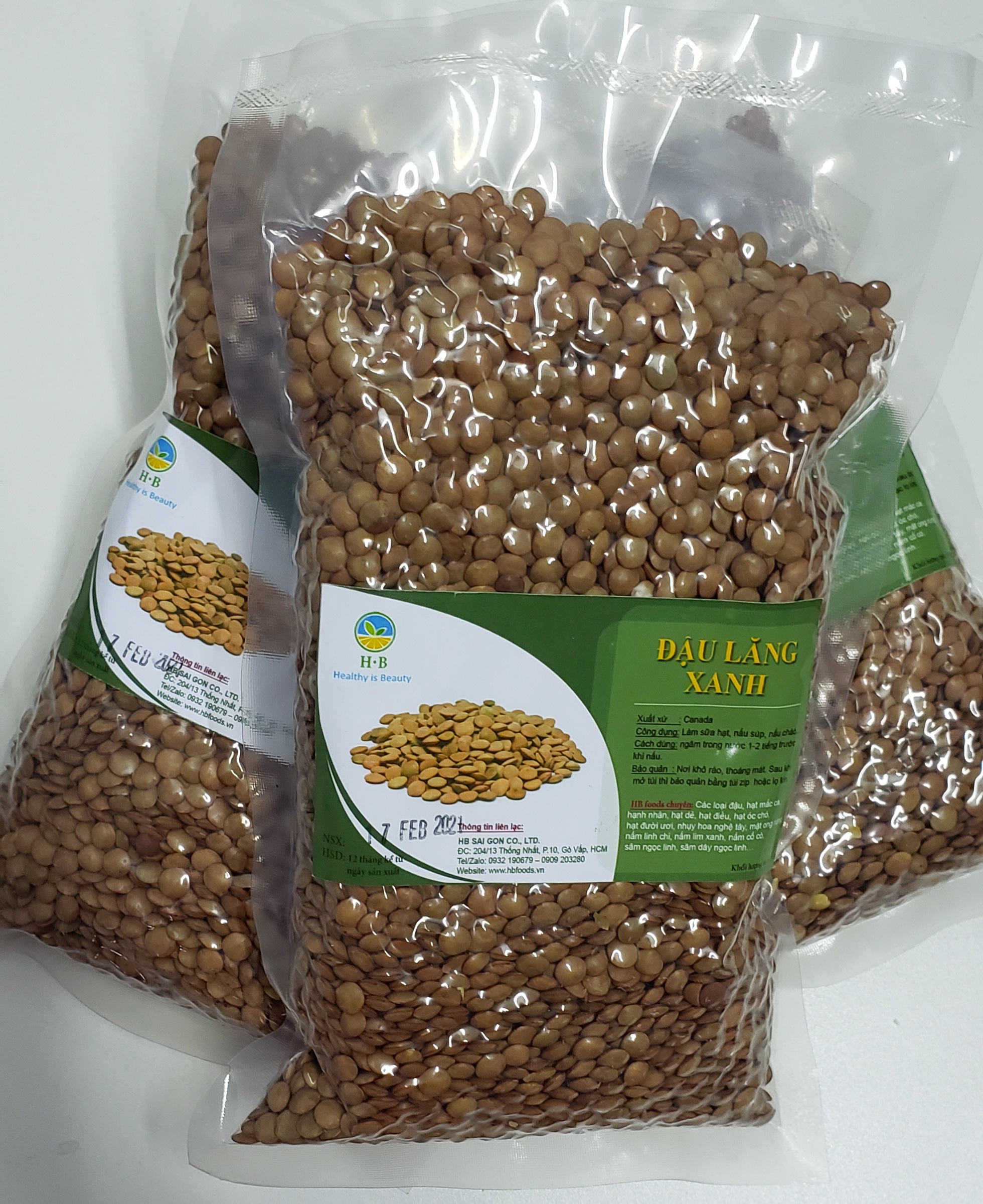 [HCM]Đậu Lăng Xanh (Green Lentils) - Canada. 500g
