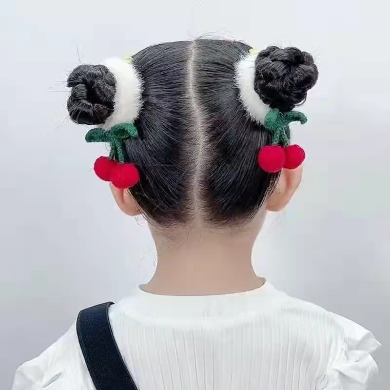 Dây Cột Tóc, dây buộc tóc cherry đẹp, cột tóc cherry, Cho Bé Chùm Cherry Xinh Xắn