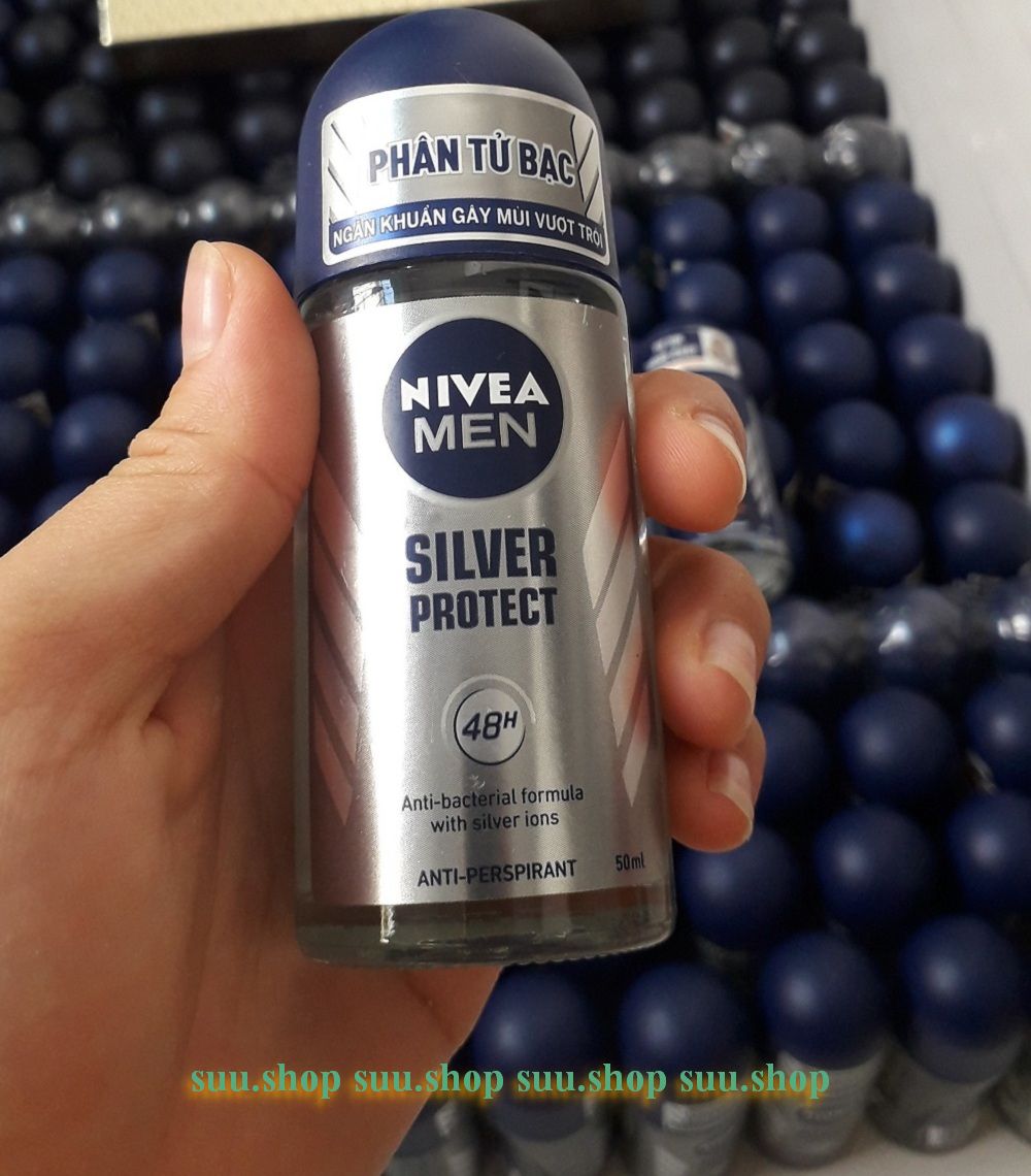 Lăn Khử Mùi 50ml Cho Nam Nivea Phân Tử Bạc (Silver Protecter)