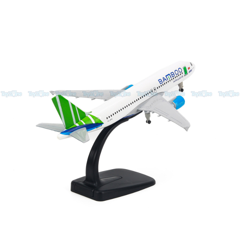 Mô hình máy bay Bamboo Airways Airbus A320 20cm Everfly