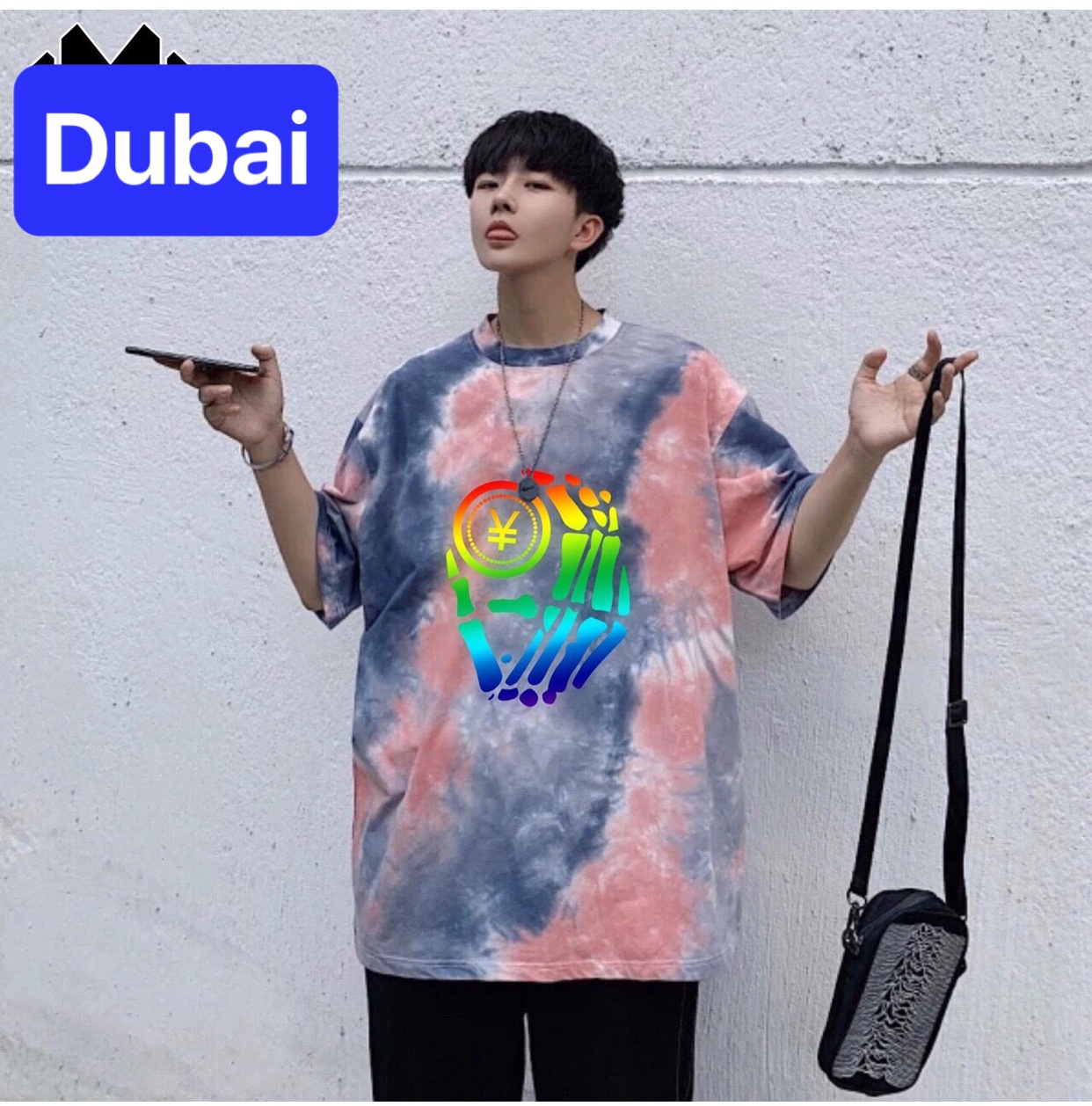 ÁO THUN LOANG BÀN TAY PHẢN QUANG NAM NỮ FORM RỘNG TAY LỠ HÀN QUỐC MẠNH MẼ SÀNH ĐIỆU VẢI DÀY MIN - DUBAI FASHION