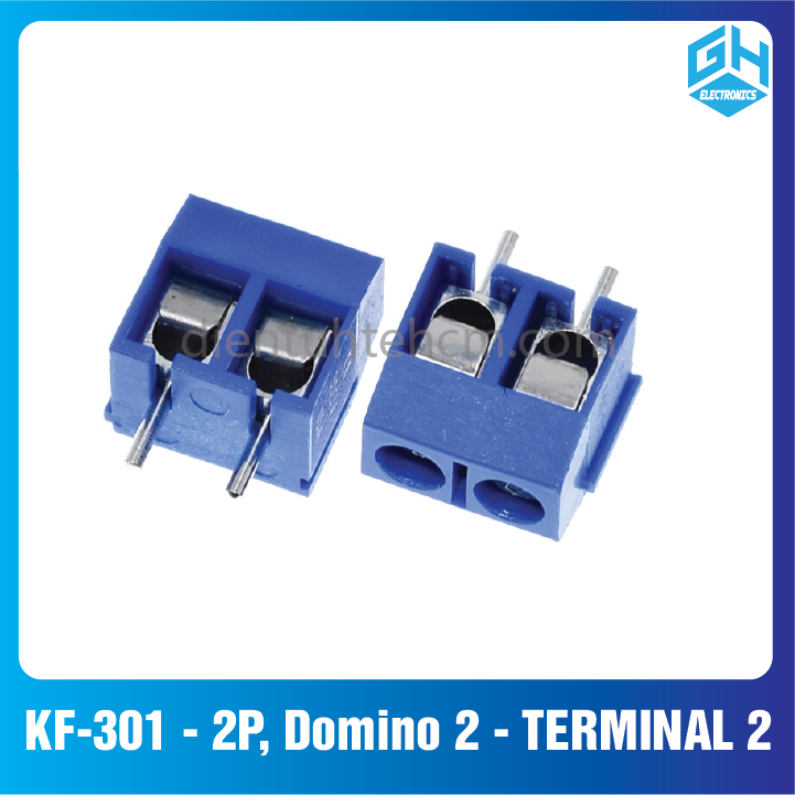 Đầu nối kf-301 - 2p, domino 2 - terminal 2