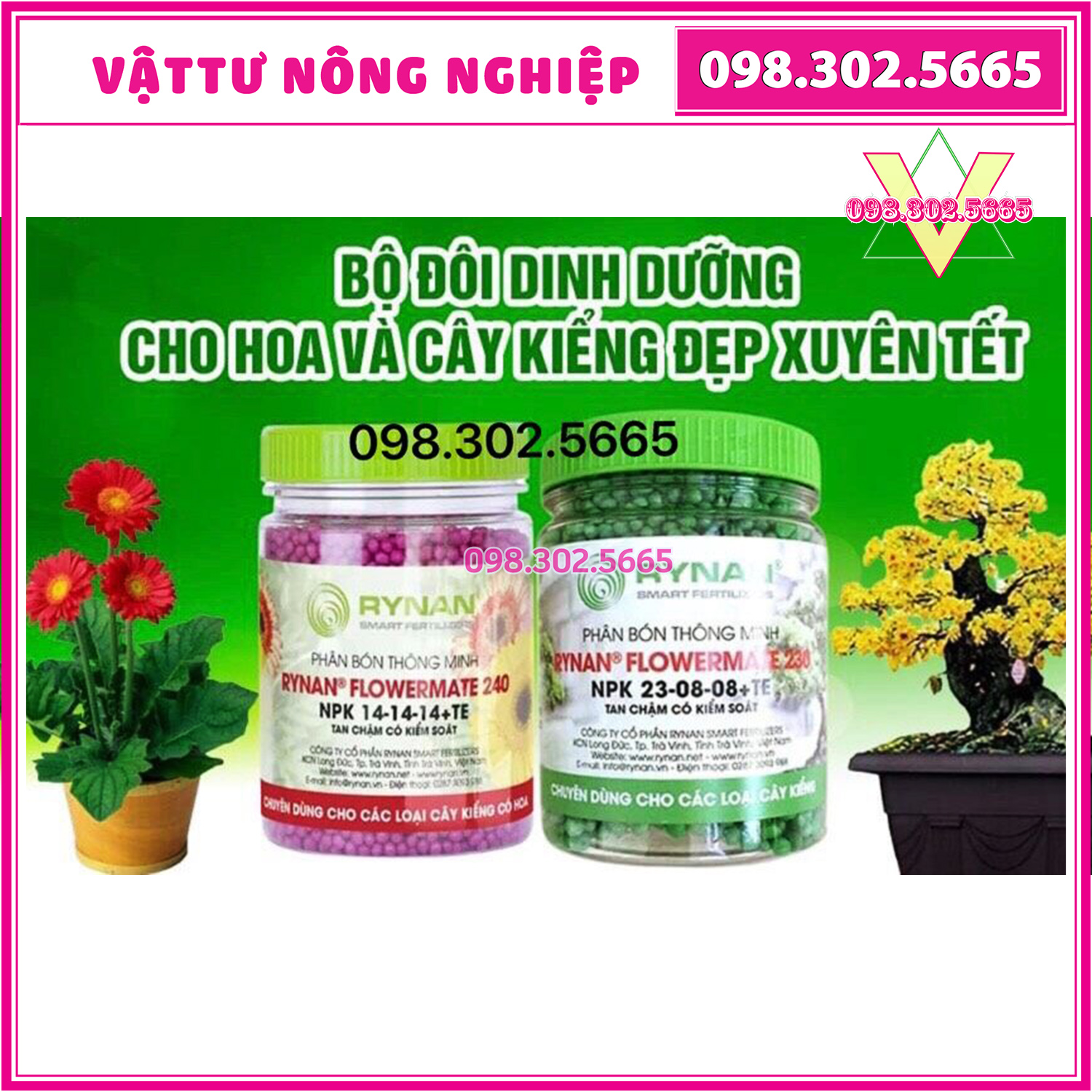 [Rẻ vô địch] COMBO BỘ 2 lọ PHÂN TAN CHẬM THÔNG MINH CÓ KIỂM SOÁT RYNAN CHUYÊN DÙNG CHO cây cảnh
