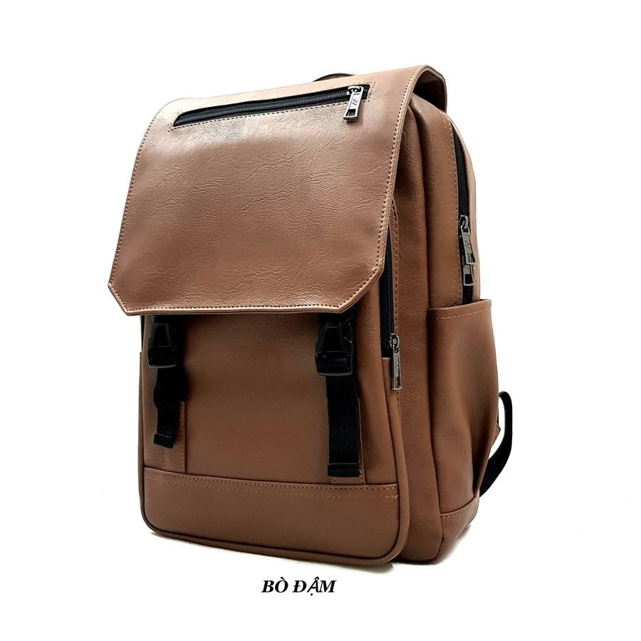 Balo da nam nữ thời trang Laptop 15inch-Balo da hai khóa VX016