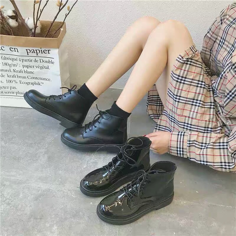 Giày cao cổ combat buộc dây ulzzang