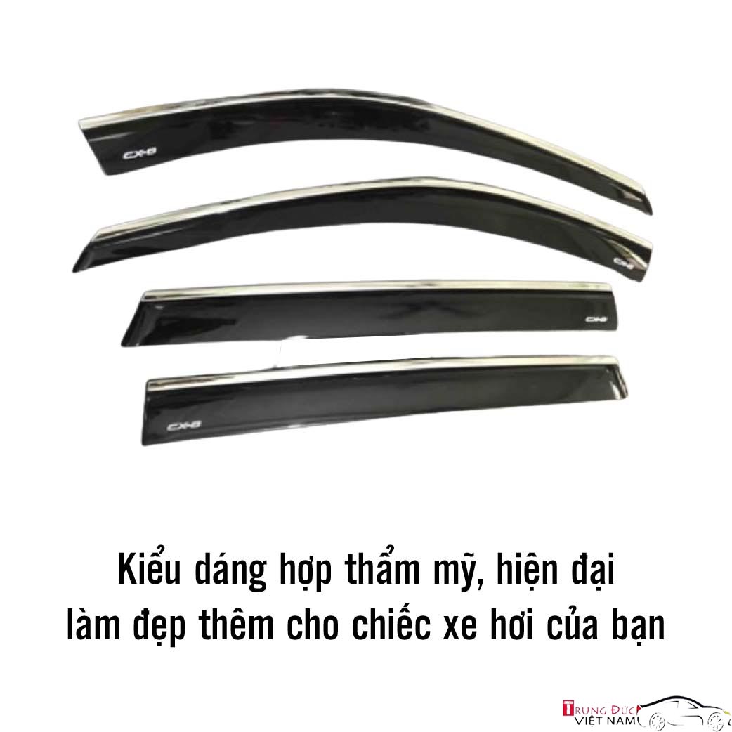 Bộ vè che mưa chỉ mạ crom cho xe MAZDA CX8