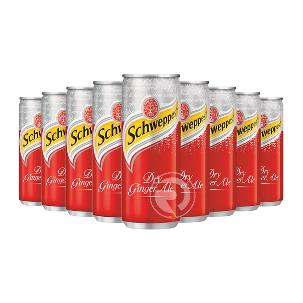 Lốc 12 lon nước Gừng hiệu Schweppes Ginger Ale 320ml