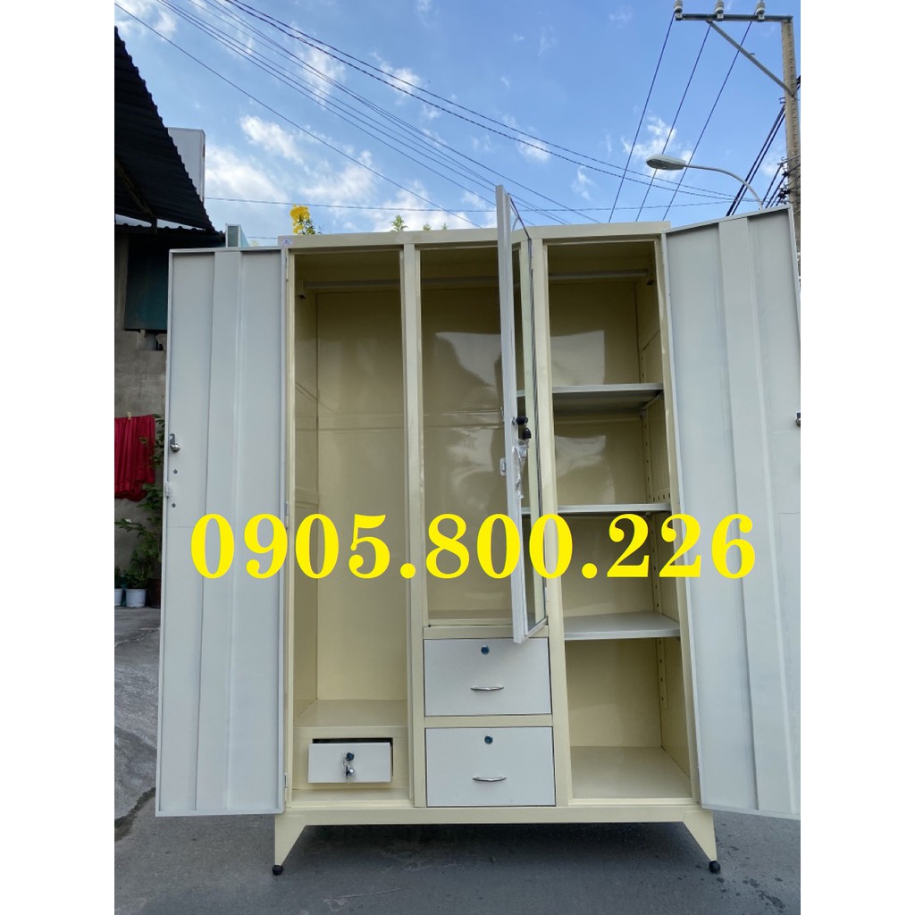 Tủ Sắt Sơn Tĩnh Điện 3 Cánh