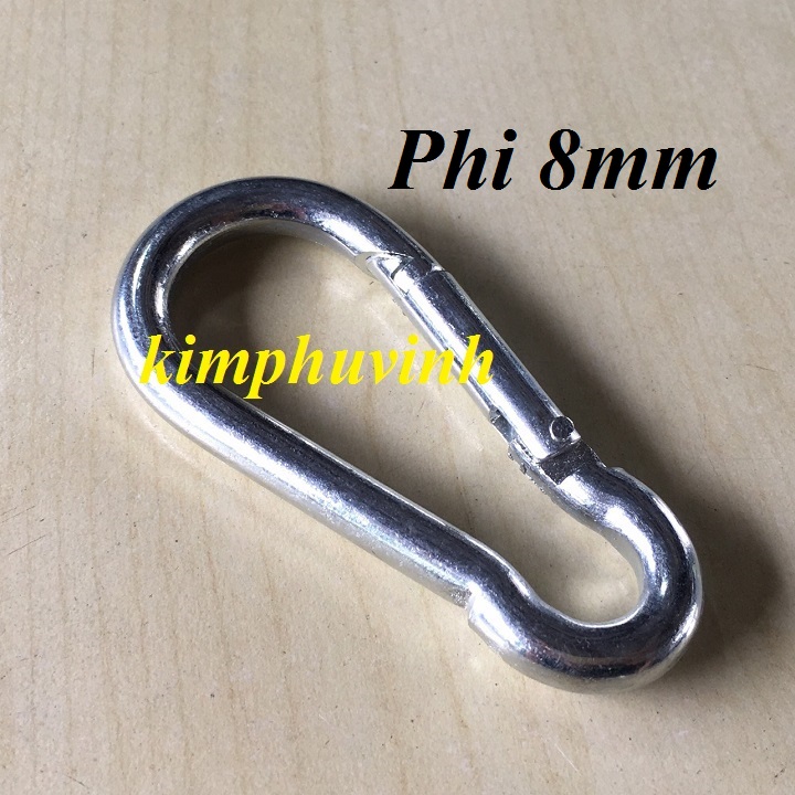 01 CÁI - PHI 8mm  MÓC AN TOÀN - MÓC ĐAI AN TOÀN (THÉP MẠ)