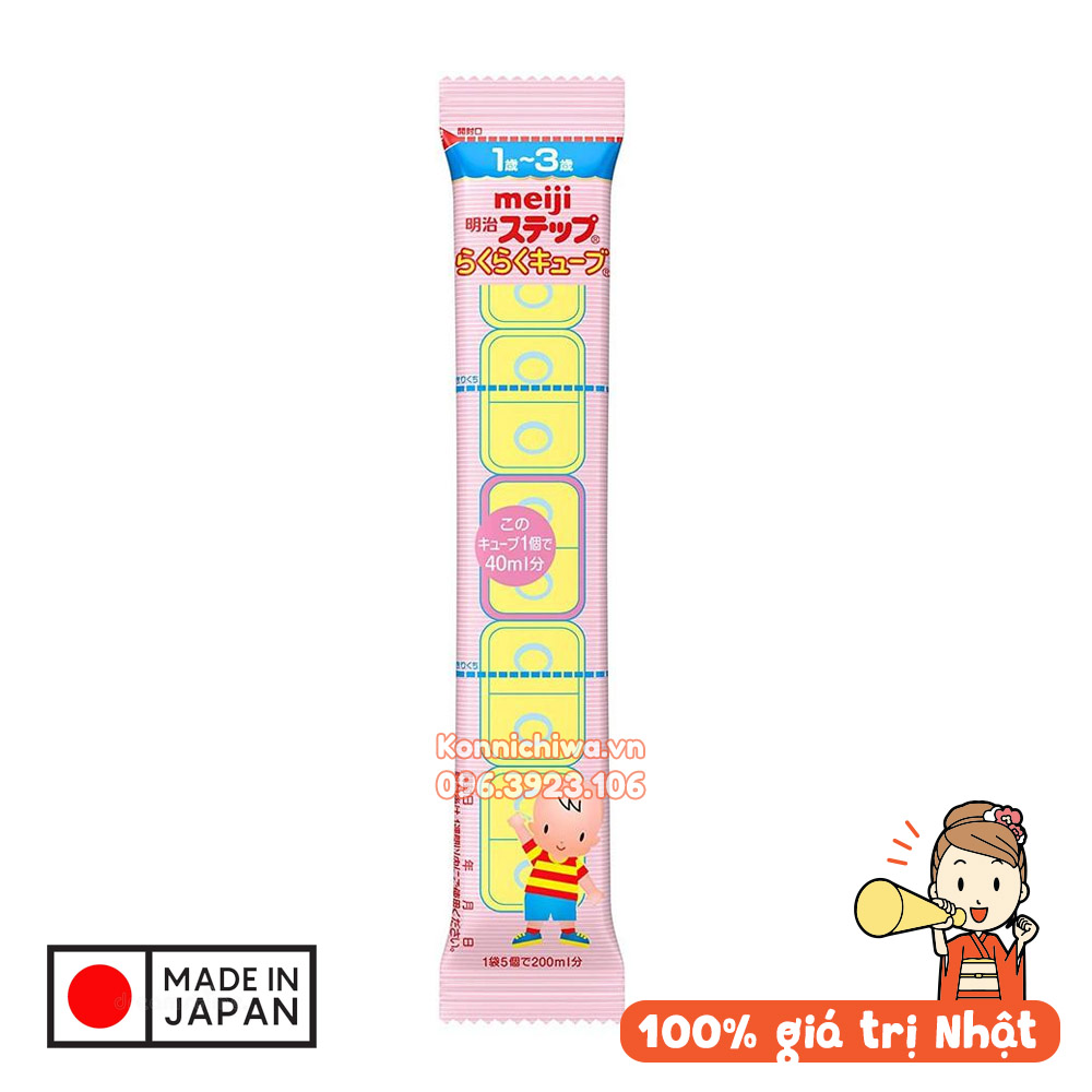 [BÁN LẺ] Sữa Meiji Thanh Nội Địa Nhật Cho Bé Từ 1-3 Tuổi Bổ Sung Dinh Dưỡng Cân Bằng, Tăng Chiều Cao | Sữa Thanh MEIJI Số 9 (Số 1-3) - 1 Stick có 5 Viên Pha Được 200ml sữa