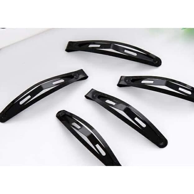 Vỉ 12 kẹp tóc dẹp màu đen