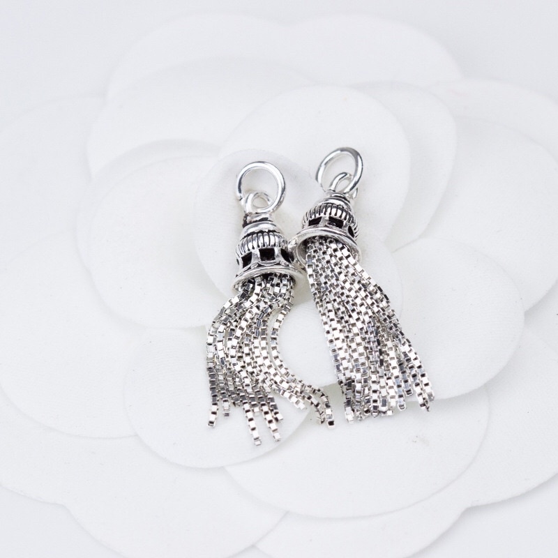 [S925] Charm bạc treo tua rua - MH164