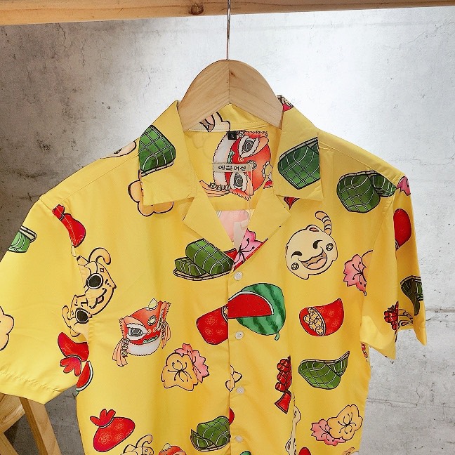 Áo sơ tet mi hoạ tiết tet 2023 unisex mr smile 99 shop