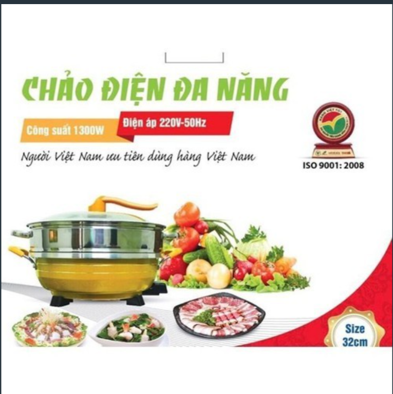 Chảo lẩu điện đa năng 2 tầng có hấp phí 32 - chảo lẩu điện đa năng