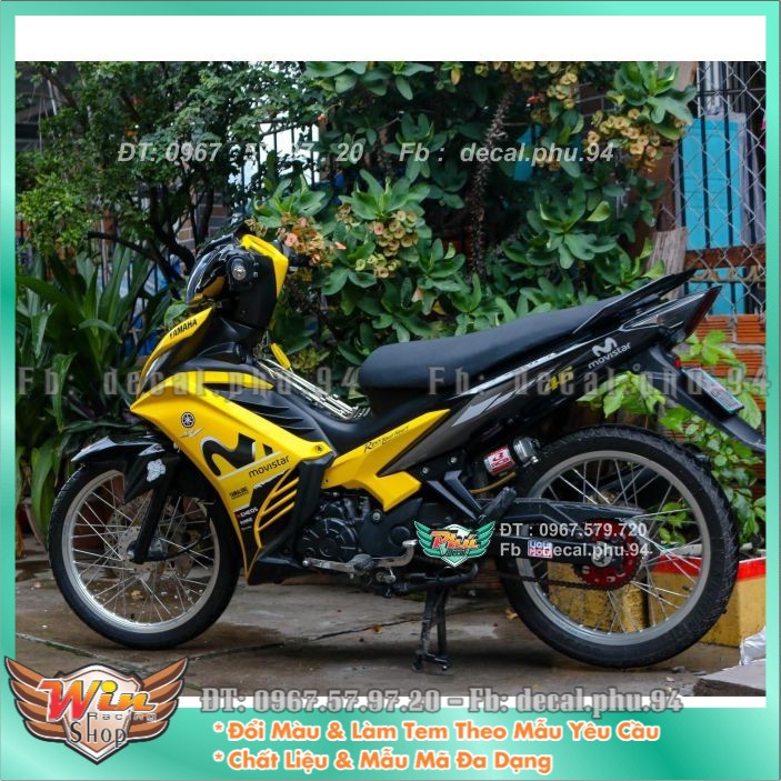 Tem rời Exciter 135 Movistar vàng đen