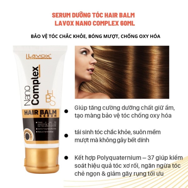 [60ml] SerumNano dưỡng bóng tóc Lavox Ultra Shiny smoothing nuôi dưỡng tóc khô xơ, xoăn cứng chẻ chẻ ngọn