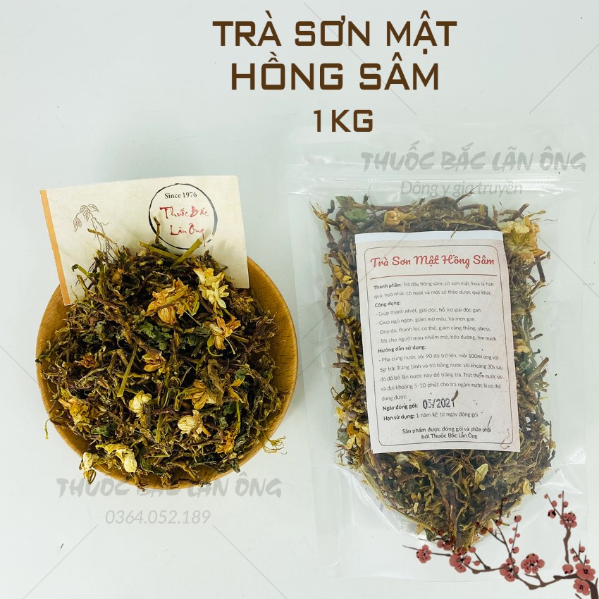 Trà sơn mật hồng sâm SAPA 1kg, trà sơn mật nhiều hoa nhài, cỏ ngọt, thơm ngon, vị ngọt tự nhiên